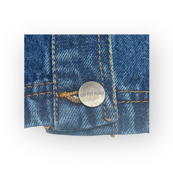 VHTF: new adidas originals x Ivy Park ᯾ Beyoncé Denim Mini Skirt ᯾ Dark Stripe M - Picture 11 of 17